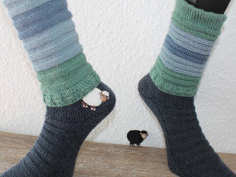 Strickanleitung - Sockenmuster im Stulpenstil