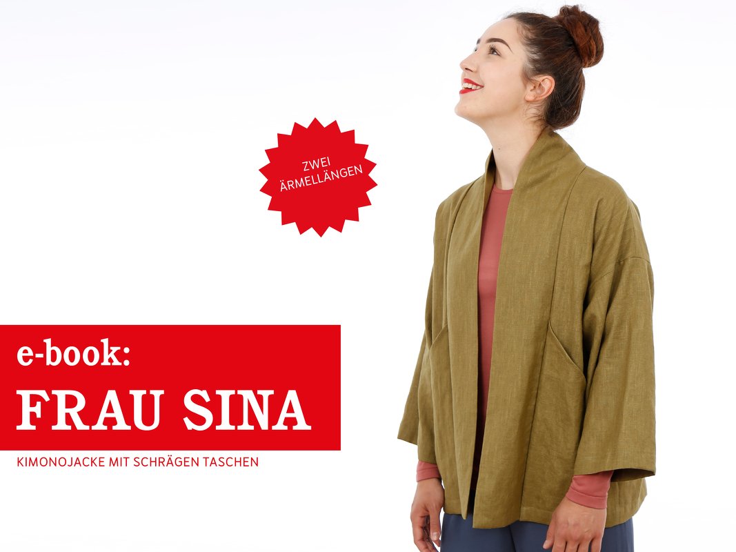 FRAU SINA  • Kimonojacke mit schrägen Taschen XS-XXL