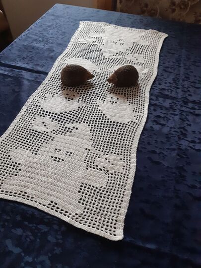 Tischläufer Herbst "Geister" häkeln