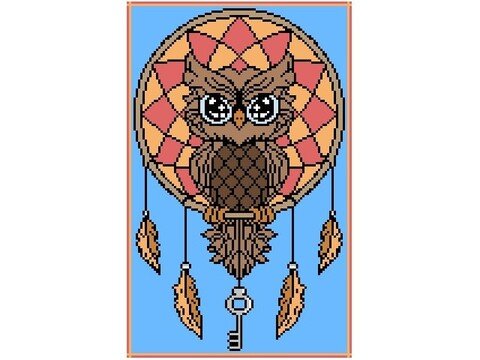 Häkelmuster * EULE * Grafik für Fm Decke