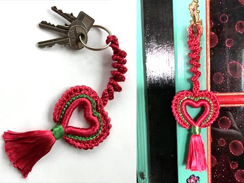 Schlüsselanhänger/ Christbaumschmuck Herz