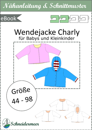 Charly - Wendejacke mit Kragen/Kapuze - 44 bis 98 - eBook