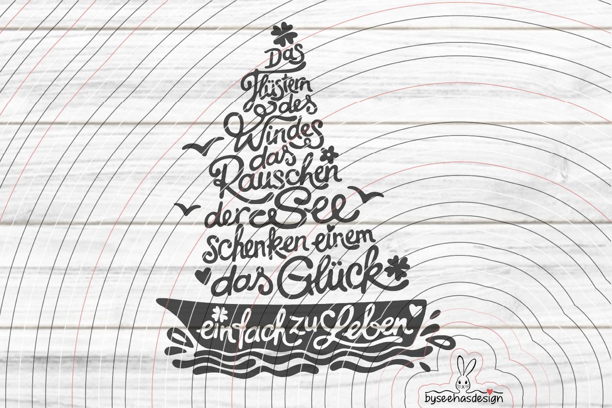 Glückssegler Plotterdatei SVG DXF