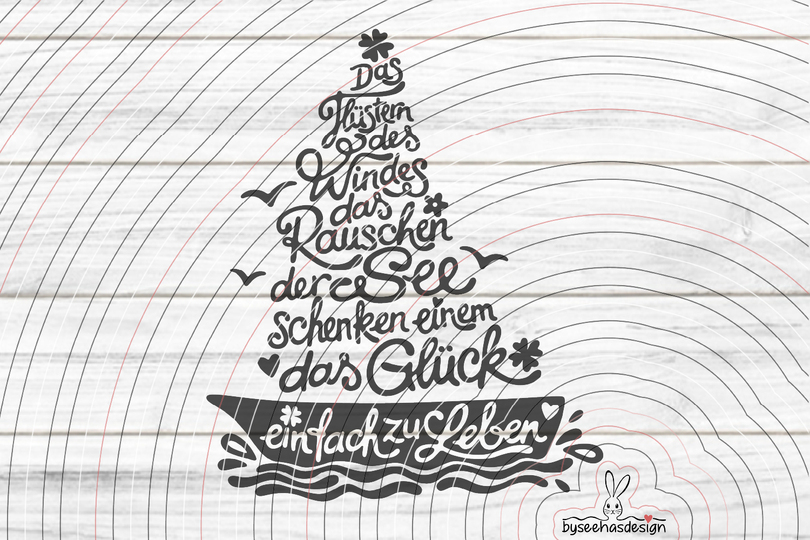 Glückssegler Plotterdatei SVG DXF