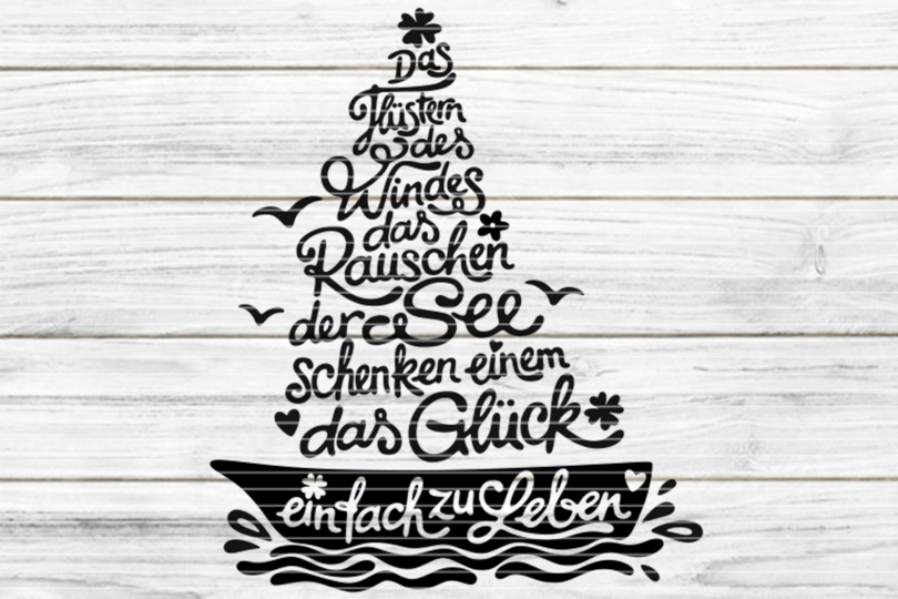 Glückssegler Plotterdatei SVG DXF FCM