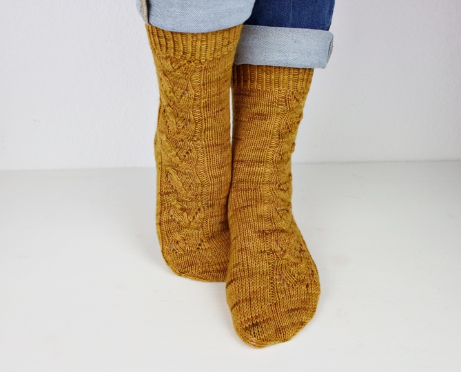 Strickanleitung Socken "Die Gelben"