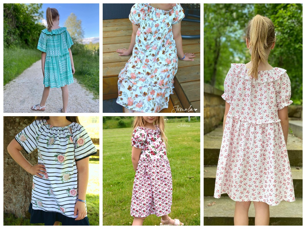 Raglankleid kleine Sommerdame Schnittmuster mit Beamerdatei