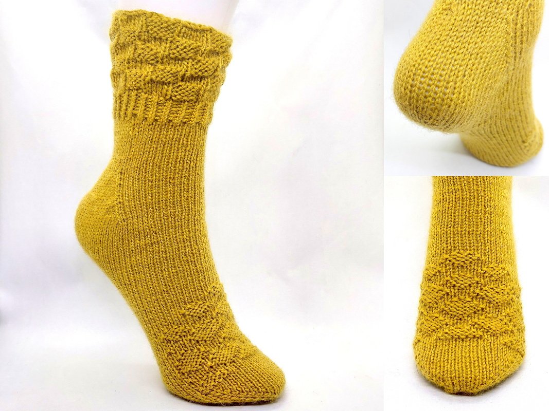 Strickanleitung Socken! Fixe Ferse "Unisex",Toe Up,6-fach Garn, Gr.34-45