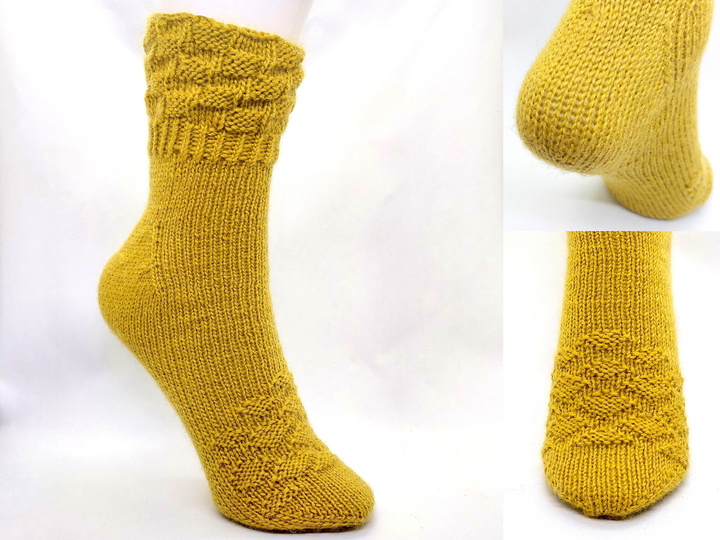 Strickanleitung Socken! Fixe Ferse "Unisex",Toe Up,6-fach Garn, Gr.34-45