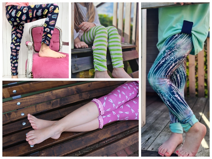 Leggings Mädel Legs Schnittmuster mit Beamerdatei