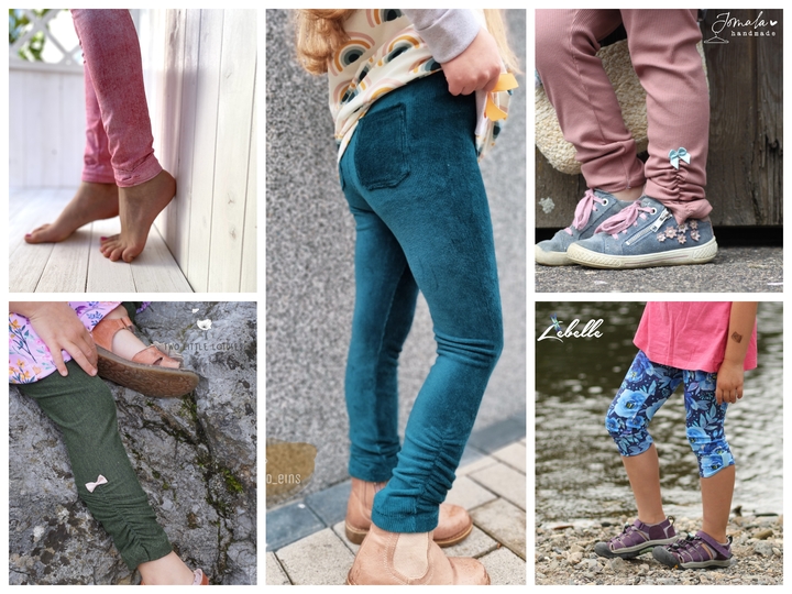 Leggings Mädel Legs Schnittmuster mit Beamerdatei