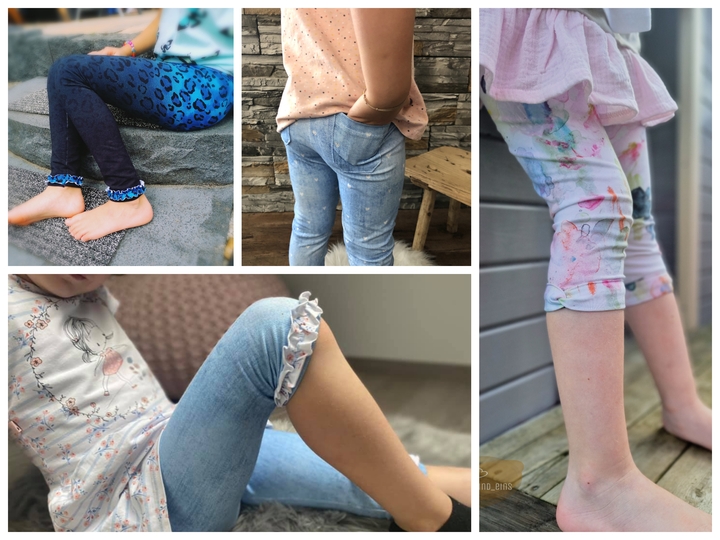 Leggings Mädel Legs Schnittmuster mit Beamerdatei