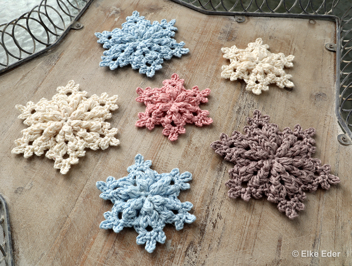 Sparset Schneeflocken "Neve" und "Jule" - Winterdeko, Tischdeko