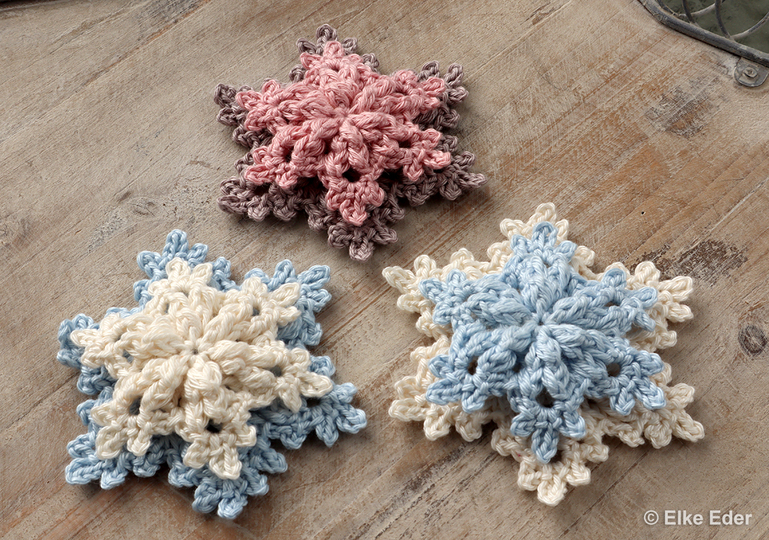 Sparset Schneeflocken "Neve" und "Jule" - Winterdeko, Tischdeko