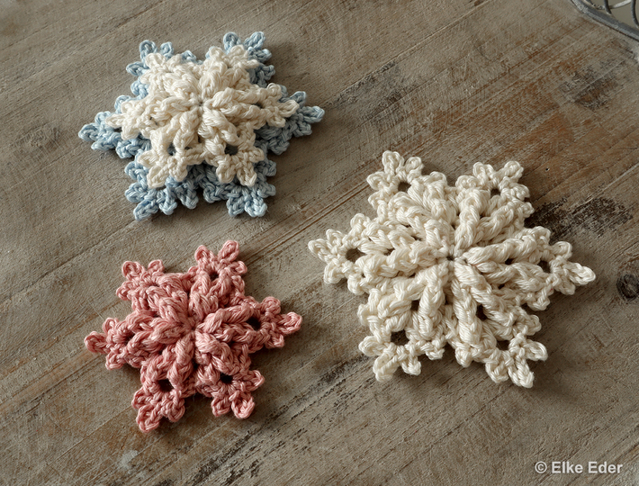 Sparset Schneeflocken "Neve" und "Jule" - Winterdeko, Tischdeko