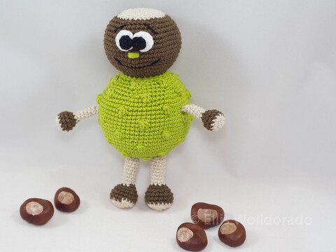 Kastanienmännchen Eddi, Häkelanleitung