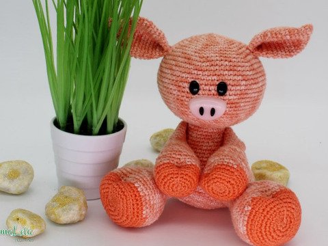 Kuschel Schweinchen, mini - Häkelanleitung