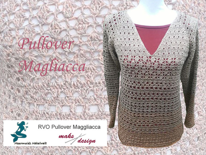 Häkelanleitung RVO Jacke oder Pullover Magliacca