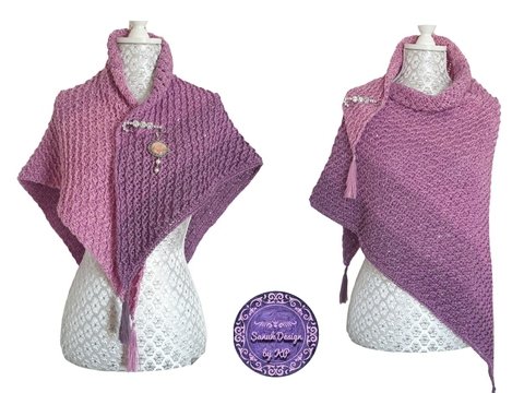 kostenlose Häkelanleitung 2-in-1 Dreieckstücher mit Relief-Muster Marilyn