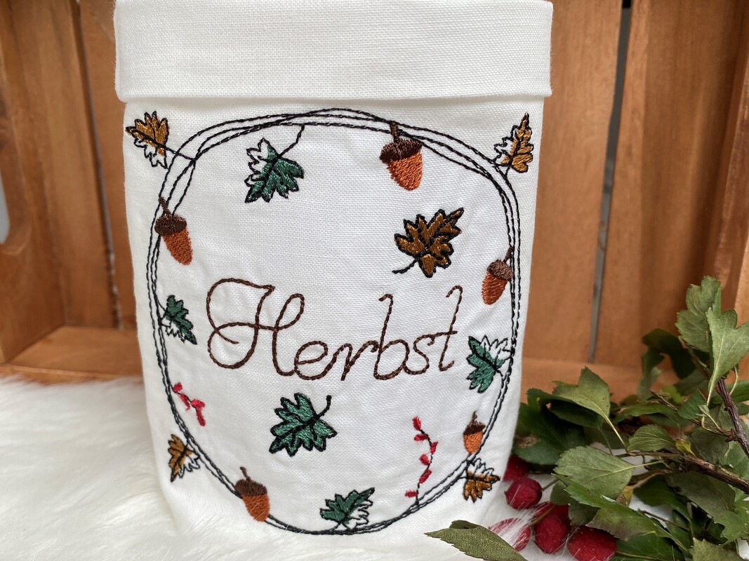 Stickdatei Herbst Rahmen mehrere Größen