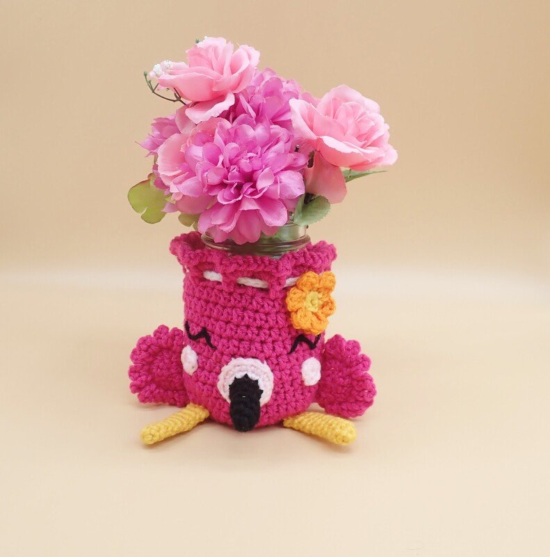 Flamingo Trinket Pouch/Cozy Pattern - Image 3