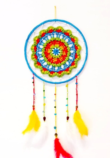 Häkelanleitung Traumfänger/Wandbild Mandala "Betthupferl"