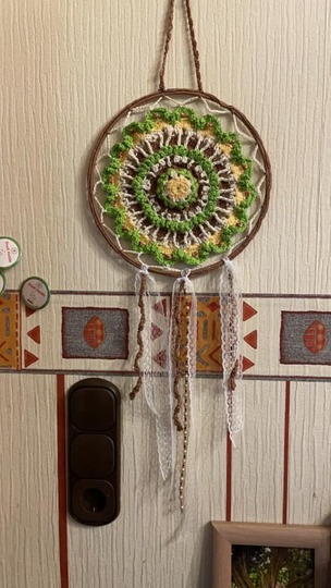 Häkelanleitung Traumfänger/Wandbild Mandala "Betthupferl"