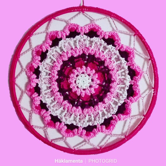 Häkelanleitung Traumfänger/Wandbild Mandala "Betthupferl"