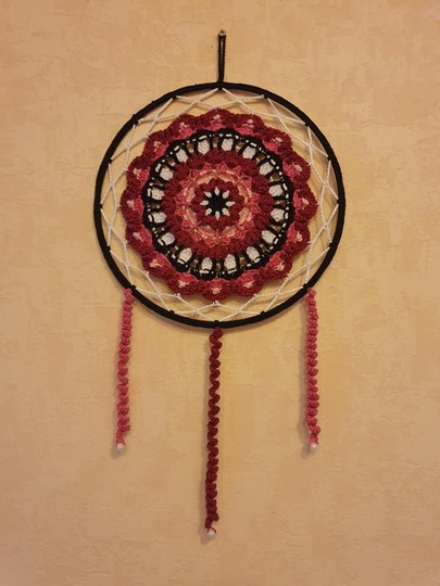 Häkelanleitung Traumfänger/Wandbild Mandala "Betthupferl"