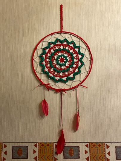 Häkelanleitung Traumfänger/Wandbild Mandala "Betthupferl"