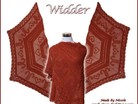 Häkelanleitung Mehrecktuch Sternzeichen "Widder"