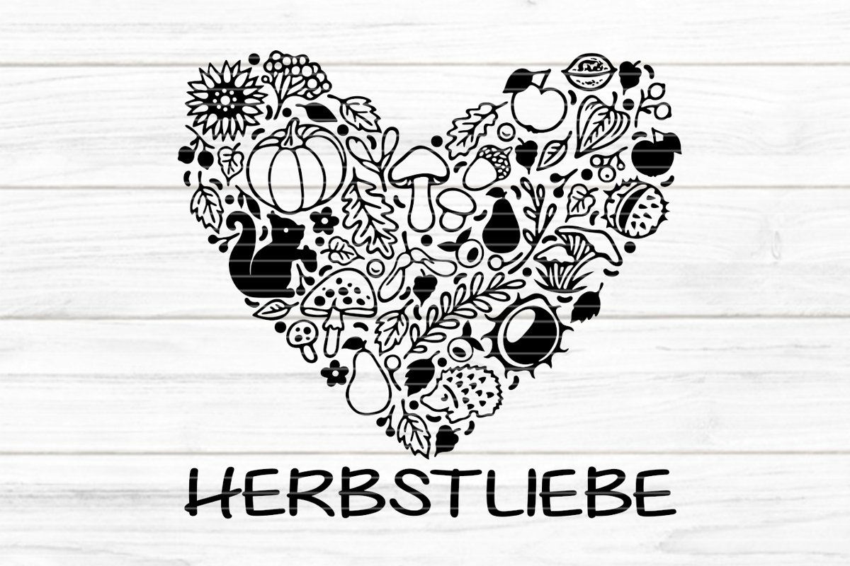 Herbstherz Plotterdatei SVG DXF FCM