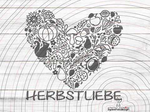 Herbst Herz Plotterdatei SVG DXF