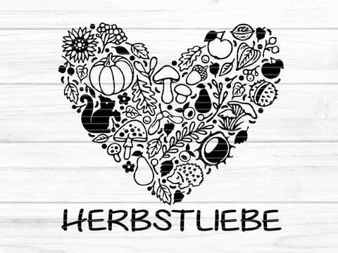 Herbstherz Plotterdatei SVG DXF FCM