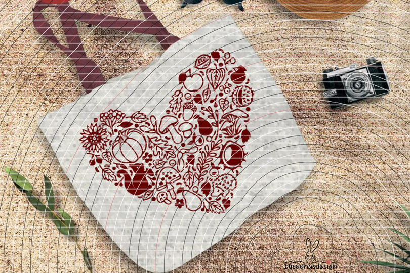 Herbst Herz Plotterdatei SVG DXF