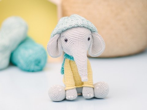 Häkelanleitung Elefant amigurumi, PDF Anleitung