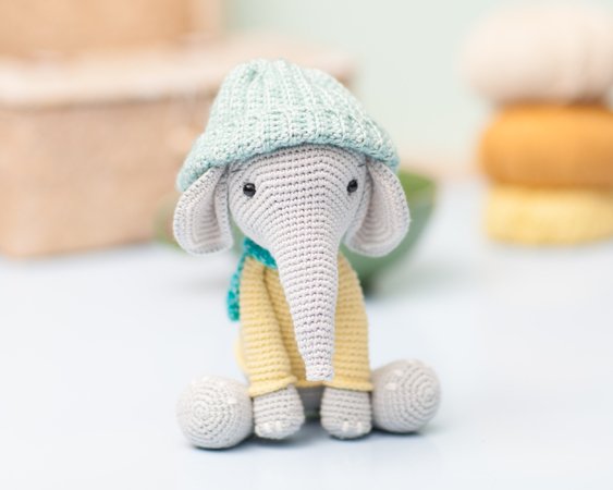 Elephant amigurumi pattern,  Elephant crochet pattern, PDF
