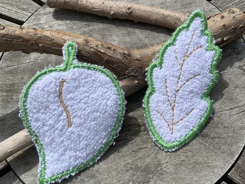 Abschminkpad Blatt Stickdatei ITH 10x10 cm