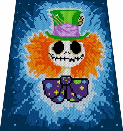MAD HATTER - pattern for c2c crochet blanket