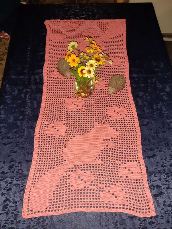 Tischläufer Herbst "Eichhörnchen" häkeln