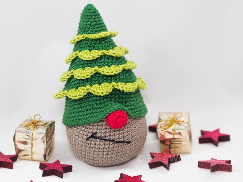 Tannenbaum-Wichtel, Häkelanleitung