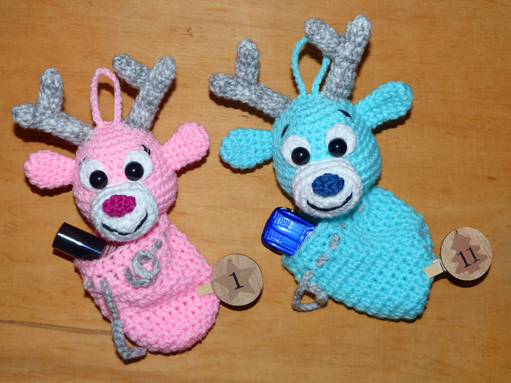 Häkelanleitung Adventskalender Rentier