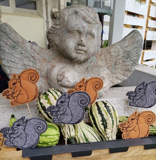 ITH Stickdatei Eichhörnchen in 3 Größen