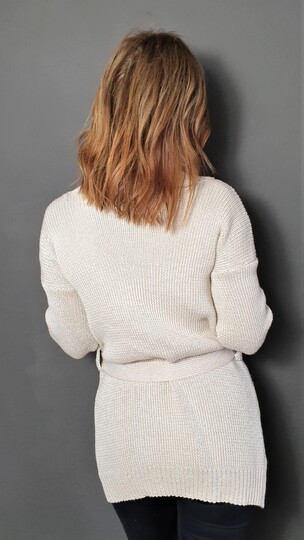 187 Strickanleitung Cardigan Strickjacke Rippen Zopf