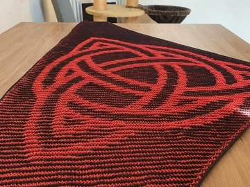 Keltischer Knoten, Schattenstricken, Illusionsstricken, Motivtuch