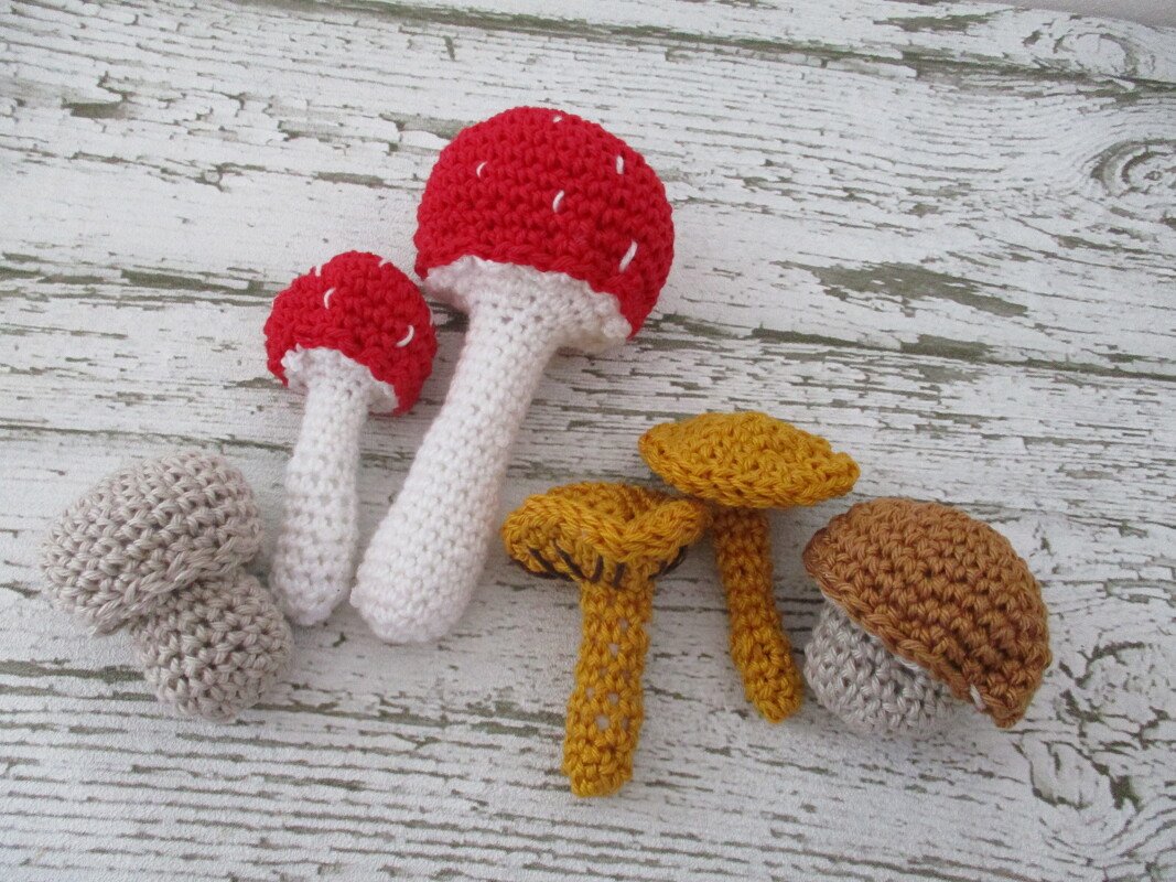 Häkelanleitung Pilze