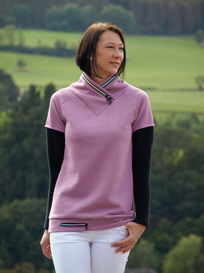 Schnittmuster Pullover Lou – PDF-Größen 34-50 | Anpassbarer Lagen-Look |