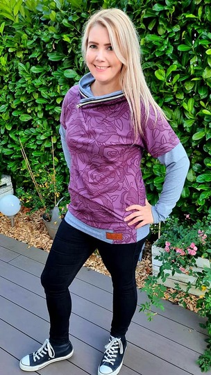 Schnittmuster Pullover Lou – PDF-Größen 34-50 | Anpassbarer Lagen-Look |