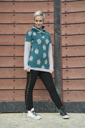 Schnittmuster Pullover Lou – PDF-Größen 34-50 | Anpassbarer Lagen-Look |