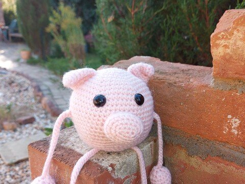 Anleitung Schweinchen Grunz aus der kugelrunden Bande